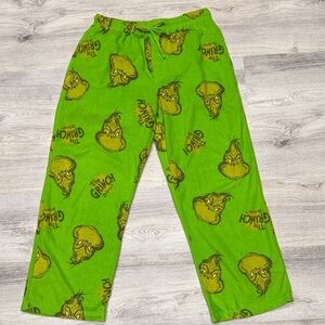 Dr. Seuss Grinch Men's Green Pajama Pants with Pockets